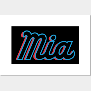 Miami 'MIA' Baseball Fan T-Shirt: Embrace the Vice City Vibe with Bold 305 Baseball Style! Posters and Art
